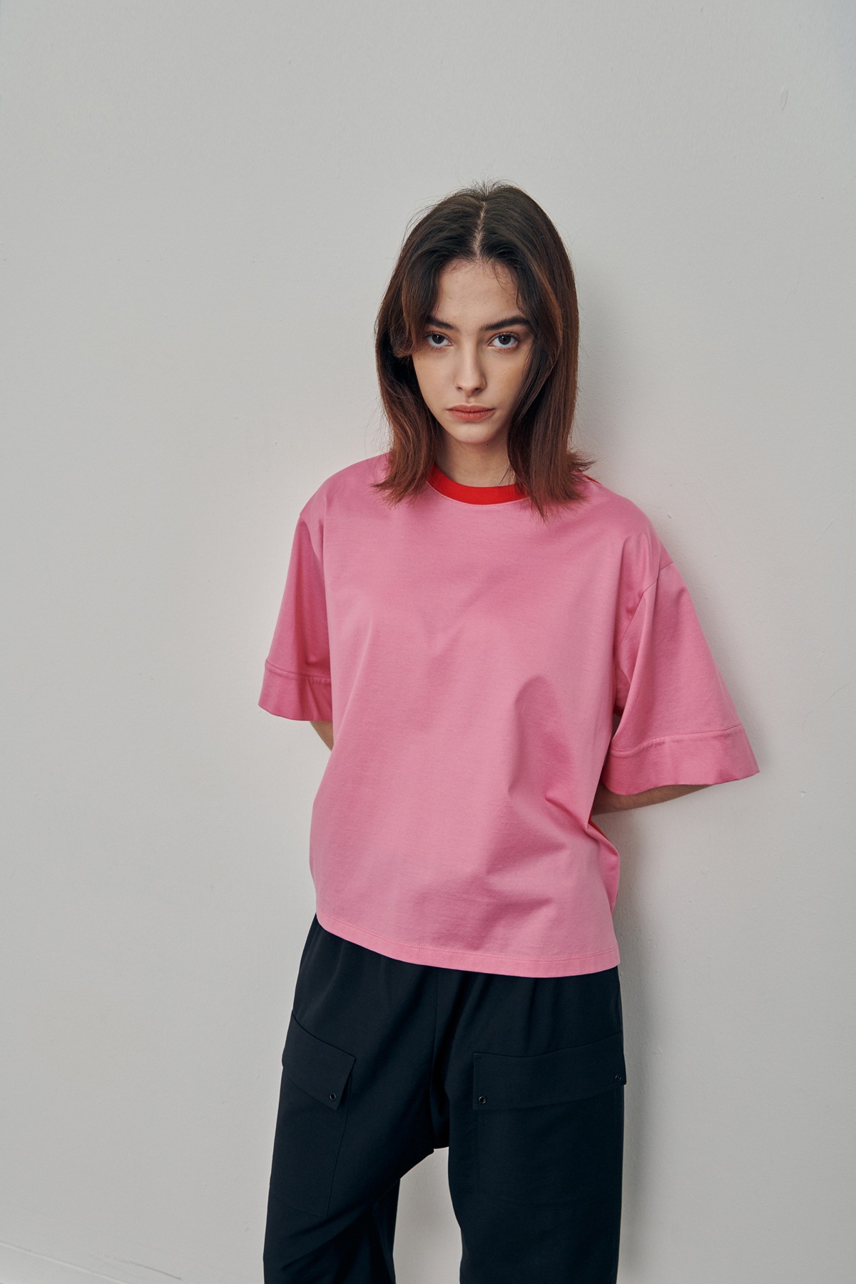 Silket Cotton Jersey T-Shirt Pink