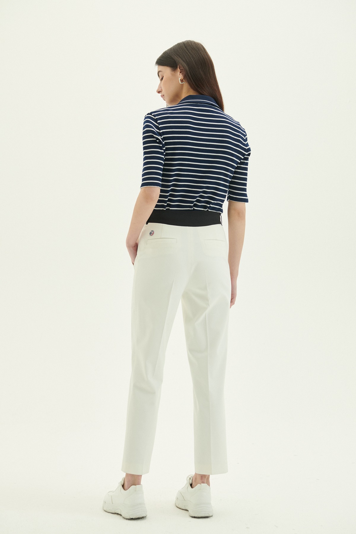 Color Block Golf Trousers White